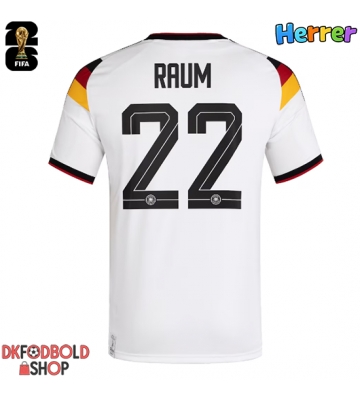 Tyskland David Raum #22 Hjemmebanetrøje VM 2026 Kort ærmer